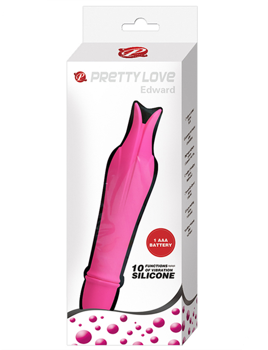 Мини-вибратор EDWARD, 10 видов вибраций, розовый, 29x145 мм