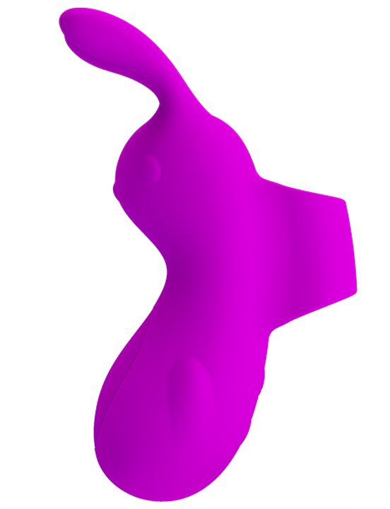 Мини-вибратор FINGER BUNNY на пальчик, 7 видов вибрации, 30x94 мм