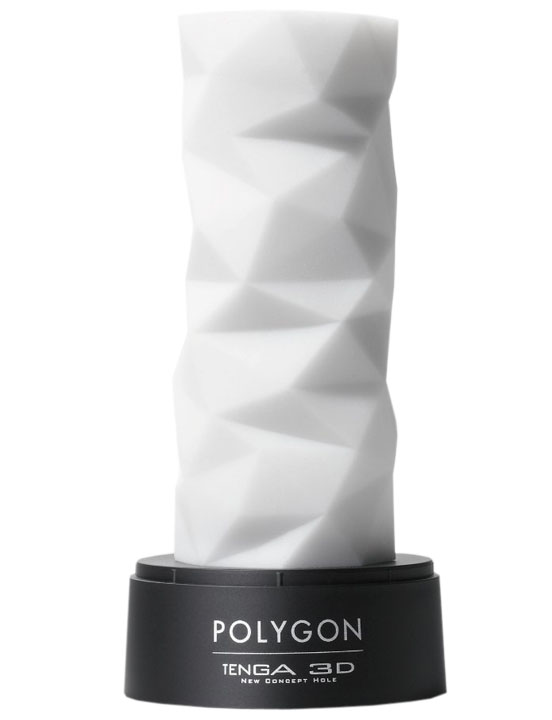 Мастурбатор Tenga 3D POLYGON, белый, 73x157 мм