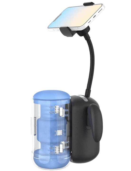 Инновационный робот-мастурбатор Black Knight с функцией пенетрации, чёрный