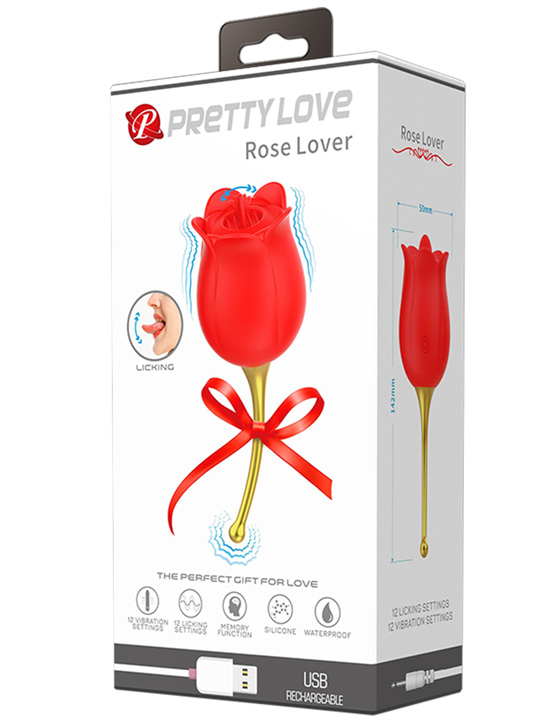 Клиторальный вибромассажёр Rose Lover, красный