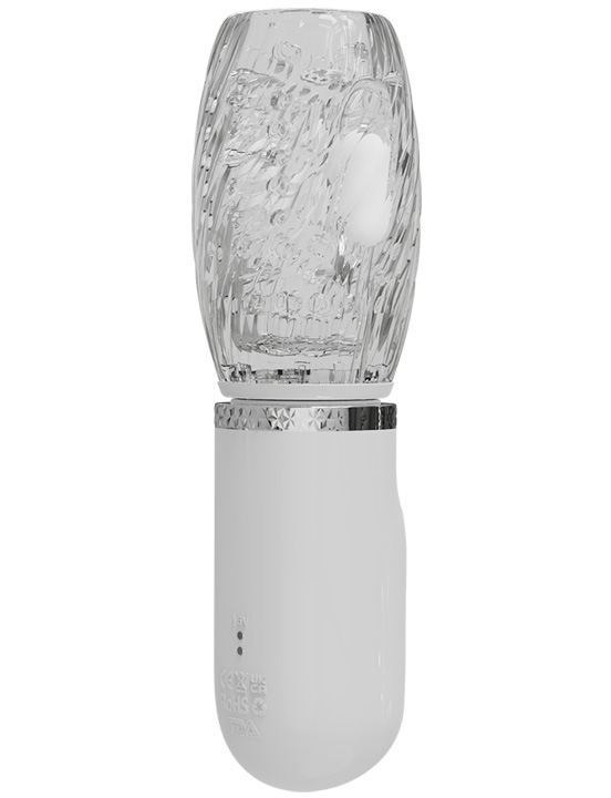 Мастурбатор Typhoon с функцией ротации, двойной вибрации, белый