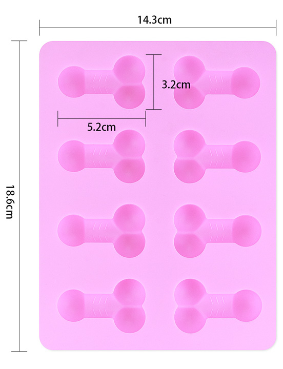Формочка для льда фаллос Jokes parties, розовый