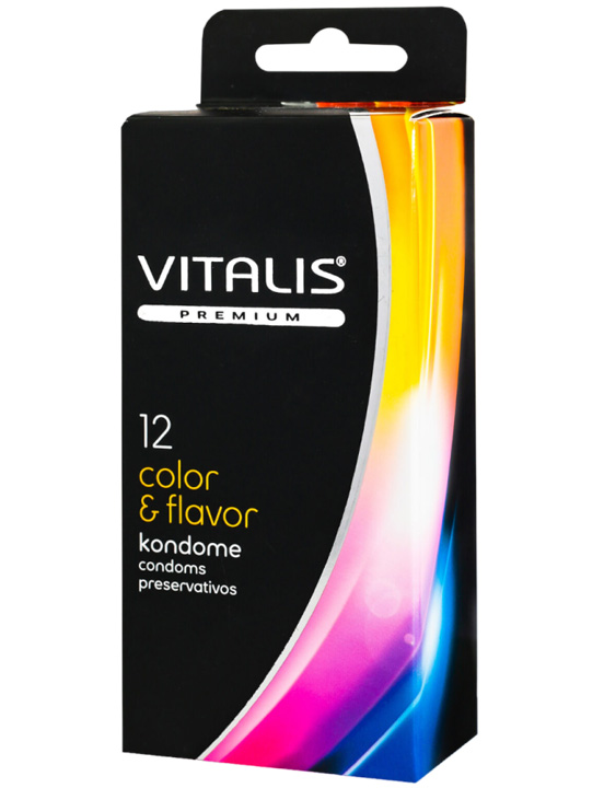 Презервативы VITALIS premium Color & Flavor ароматизированные, 12 шт.