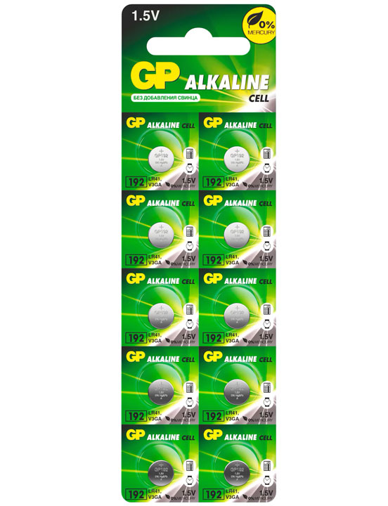 Батарейка GP Alcaline  LR41, 1 шт.