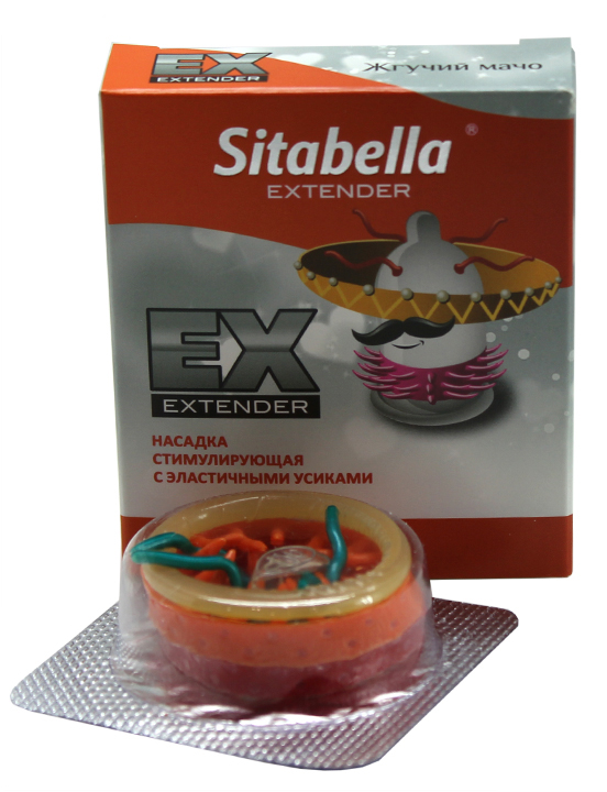 Насадка стимулирующая Extender «Жгучий мачо» с эластичными усиками
