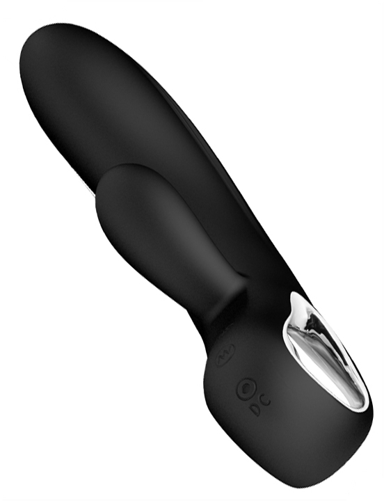 Вибратор Elmer, 12 видов вибрации, перезаряжающийся, чёрный, 35x200 мм