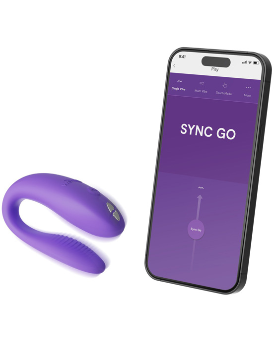 Вибромассажёр для пар We-Vibe Sync Go, фиолетовый