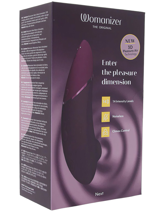 Клиторальный стимулятор Womanizer Next, тёмно-фиолетовый