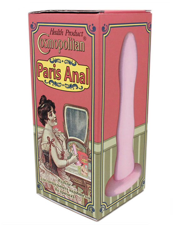 Анальная насадка на харнесс под кольцо Paris Anal, розовая, 30x155 мм