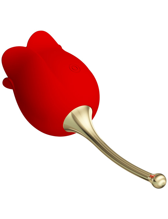 Клиторальный вибромассажёр Rose Lover, красный