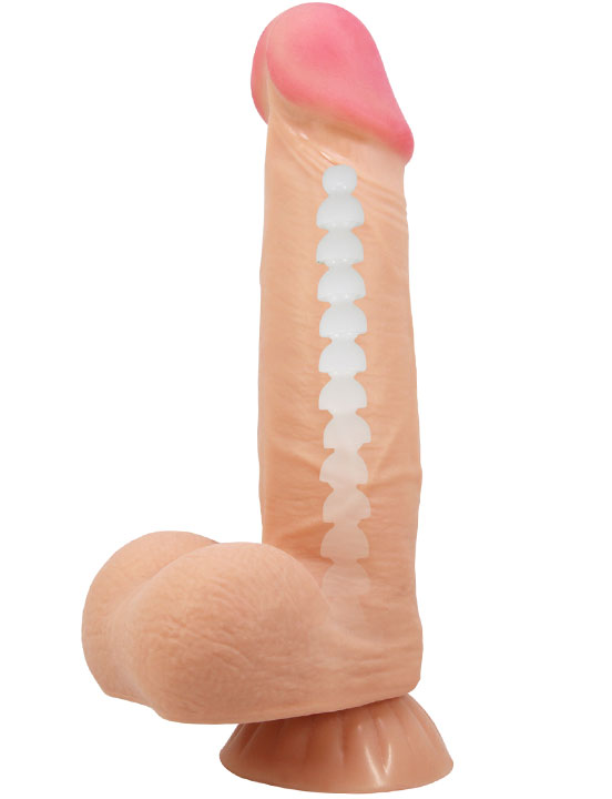 Фаллоимитатор реалистичный с эффектом скользящей кожи, 46x218 мм