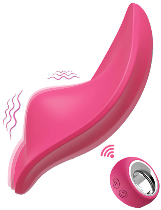 Вибромассажёр Eroticon Berg в трусики с пультом, розовый