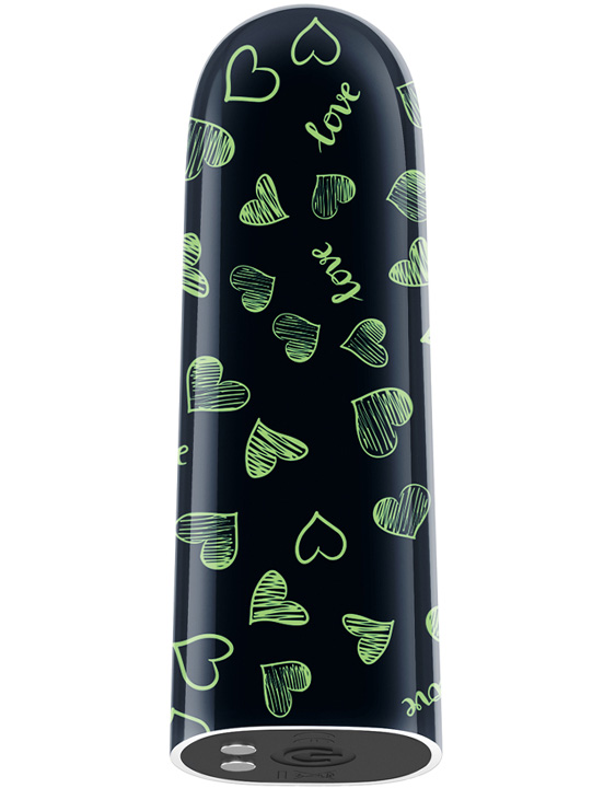 Минивибратор Heart светящийся, пережаряжаемый